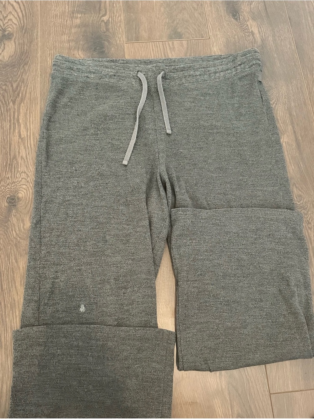 Gilly Hicks Cozy Knit Drawstring Lounge Pants - Gray